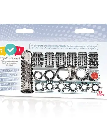 The 9's Try-Curious Cock Ring and Sleeve Set