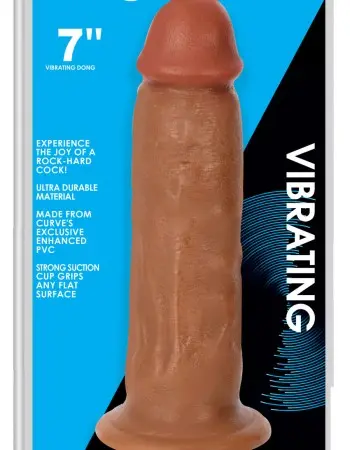 Jock 7 Inch Vibrating Dong No Balls Latte