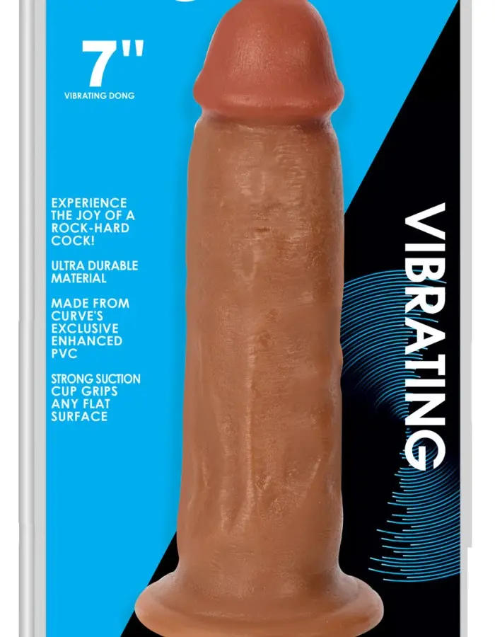 Jock 7 Inch Vibrating Dong No Balls Latte