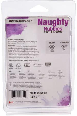 Naughty Nubbies - Rechargeable Silicone Massager - Purple