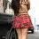 F*Ck Off Plaid Skirt - Red Plaid - L/xl