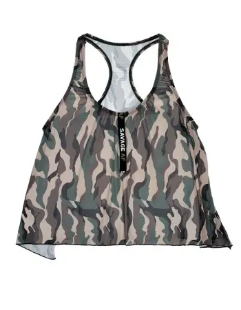 Savage Af Swing Top - Forest Camo - S/m