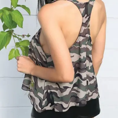 Savage Af Swing Top - Forest Camo - S/m