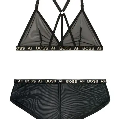 Boss Af Bralette and Shorts Set - Black - L/xl