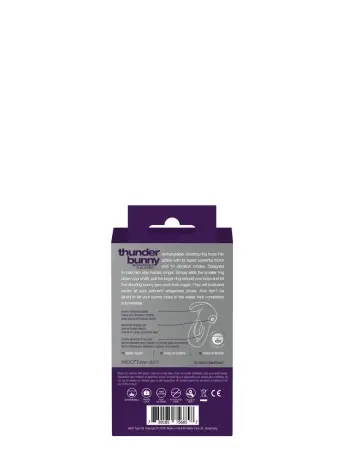 Thunder Bunny Rechargeable Dual Ring - Perfectly Purple