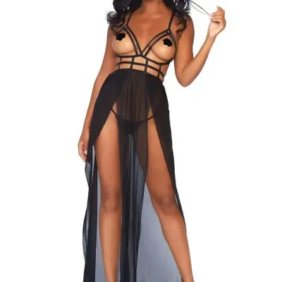Maxi Dress Set - Black - S/m