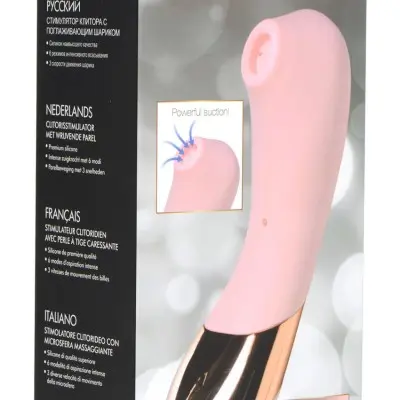 Shegasm Tickle Tickling Clit Stimulator With Suction - Pink