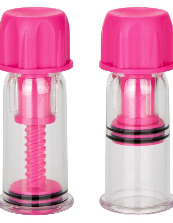 Nipple Play Vacuum Twist Suckers - Pink
