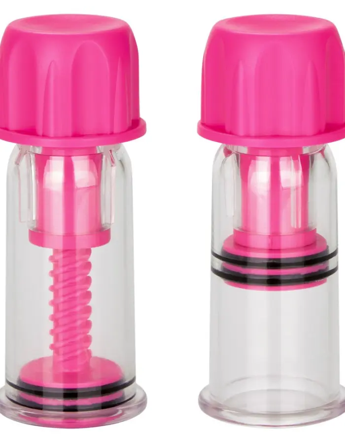 Nipple Play Vacuum Twist Suckers - Pink
