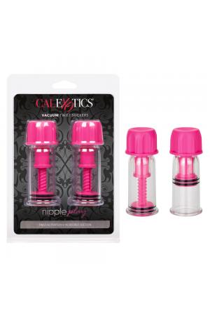 Nipple Play Vacuum Twist Suckers - Pink