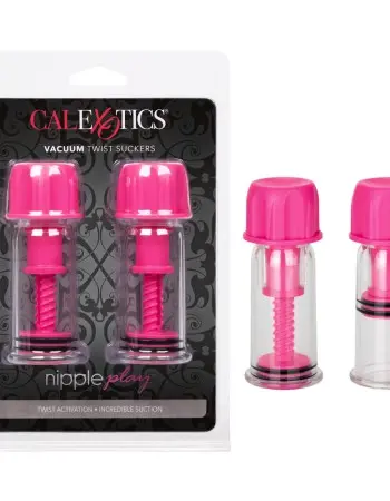 Nipple Play Vacuum Twist Suckers - Pink