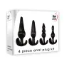 4 Piece Anal Plug Kit - Black