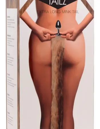 Extra Long Mink Tail Metal Anal Plug