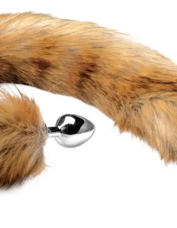 Extra Long Mink Tail Metal Anal Plug