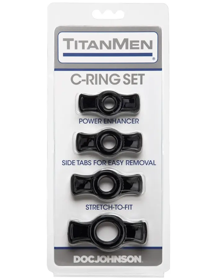 Titanmen Cock Ring Set - Black