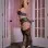 Oil Slick Halter Bra Garter and Panty Set - Black - 1x-3x