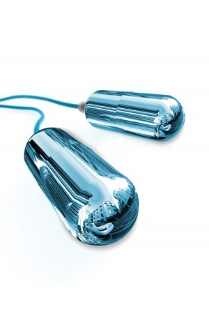 Classix Dual Vibrating Head Teaser - Blue/clear