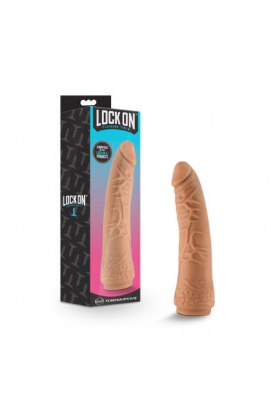 Lock on - 7.5 Inch Realistic Lock on Dildo - Mocha