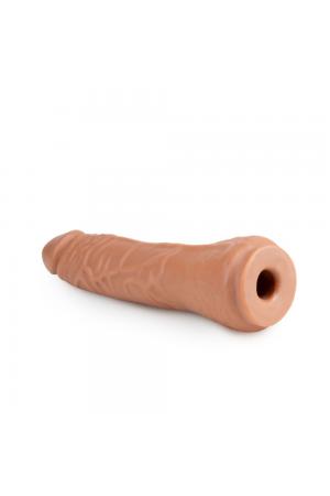 Lock on - 7.5 Inch Realistic Lock on Dildo - Mocha