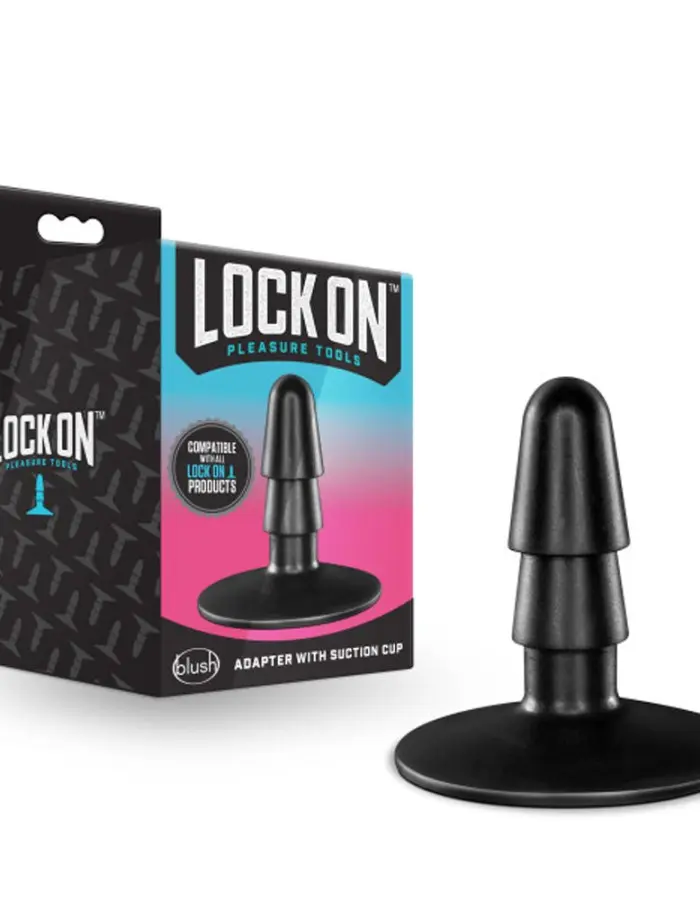 Lock on - Adapter With Suction Cup - Black