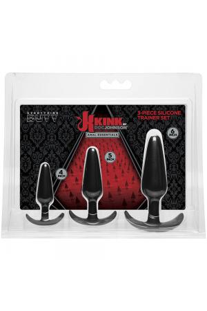 Anal Essentials 3-Piece Silicone Trainer Set - Black