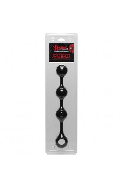 Anal Essentials Weighted Silicone Anal Balls - Black