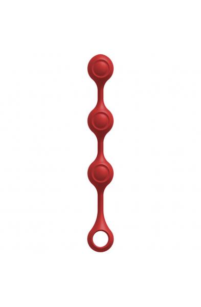 Anal Essentials Weighted Silicone Anal Balls - Red