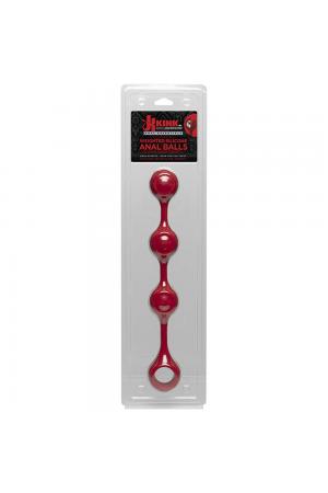 Anal Essentials Weighted Silicone Anal Balls - Red