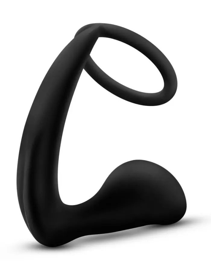 Anal Adventures - Platinum - Cock Ring Plug - Black