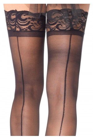 Stay Up Sheerthigh Highs - Black - One Size