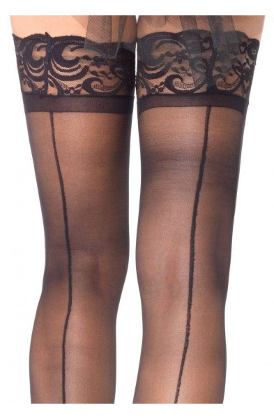 Stay Up Sheerthigh Highs - Black - One Size