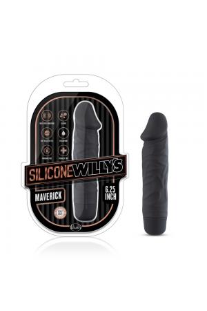 Silicone Willy's - Maverick - 6.25 Inch Vibrating Dildo - Black