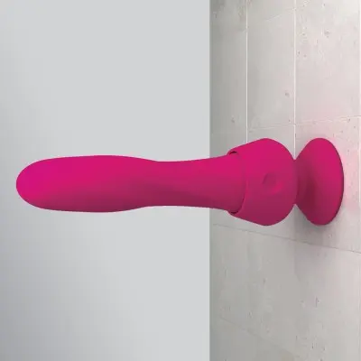 Threesome Wall Banger Deluxe Silicone Vibrator - Pink