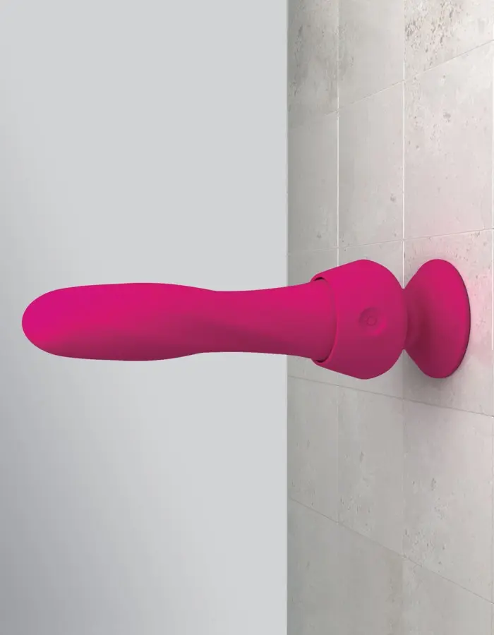 Threesome Wall Banger Deluxe Silicone Vibrator - Pink
