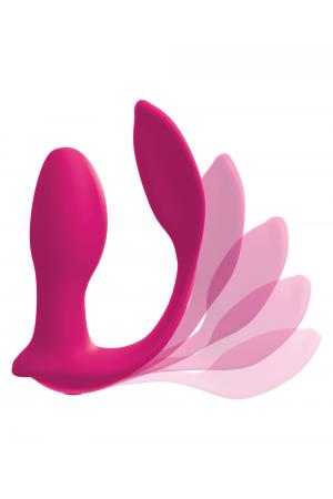 Threesome Double Ecstacy Silicone Vibrator - Pink