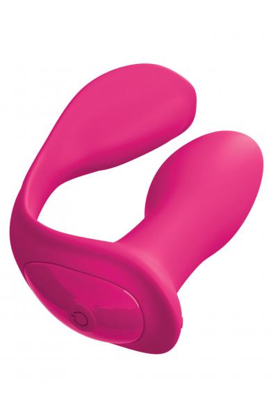 Threesome Double Ecstacy Silicone Vibrator - Pink