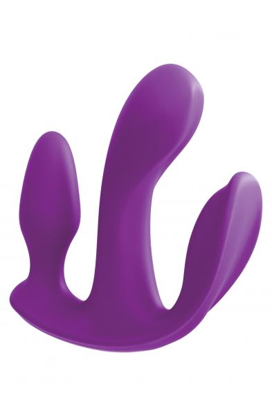 Threesome Total Ecstay Silicone Vibrator - Purple