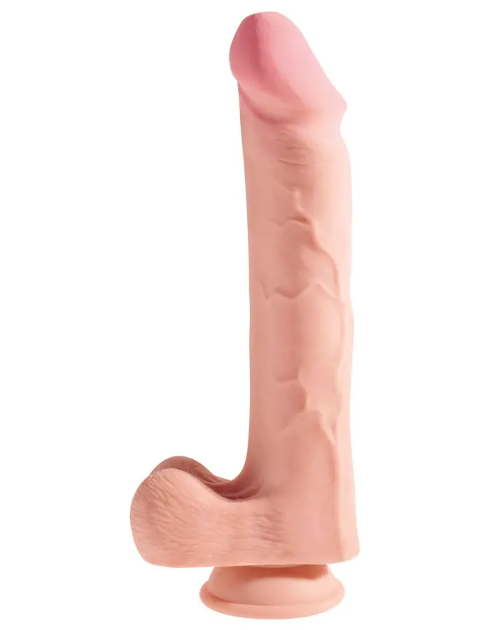King Cock Plus Triple Density 12 Inch Cock With Balls - Flesh