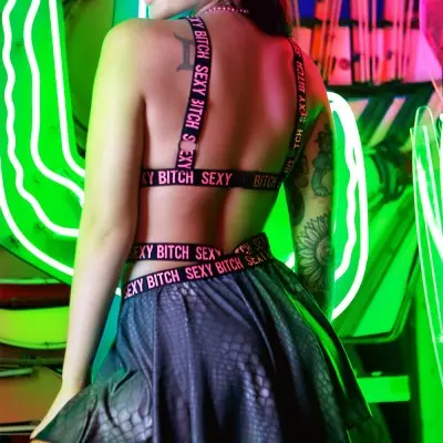 Sexy Bitch Skirt - Skirt Only - Black - L/xl