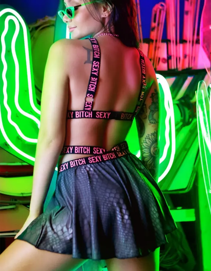 Sexy Bitch Skirt - Skirt Only - Black - L/xl