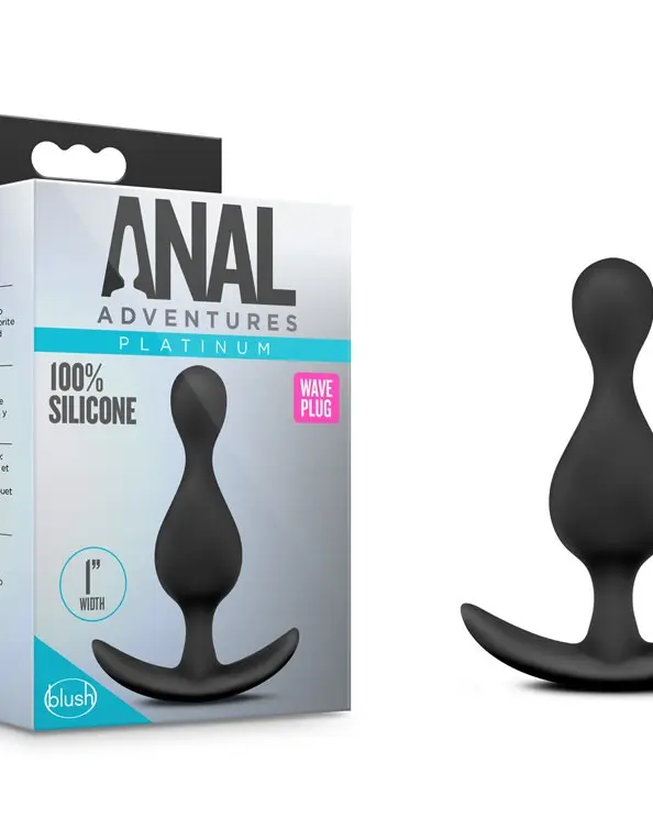 Anal Adventures - Platinum - Wave Plug - Black