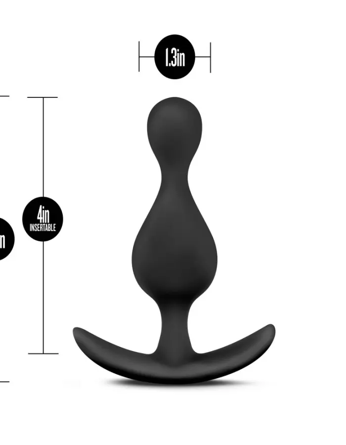 Anal Adventures - Platinum - Wave Plug - Black