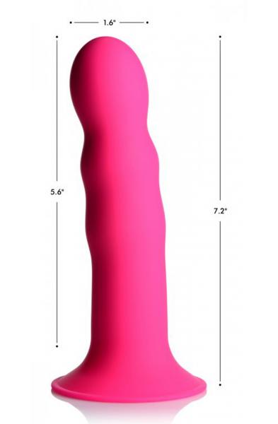 Squeeze It Squeezable Wavy Dildo - Pink