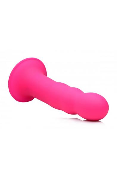 Squeeze It Squeezable Wavy Dildo - Pink