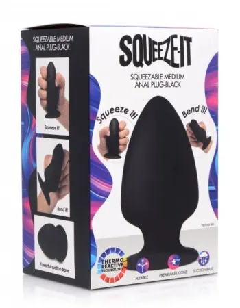 Squeezable Silicone Anal Plug - Medium