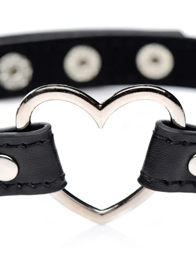 Dark Heart Chrome Heart Black Choker - Black