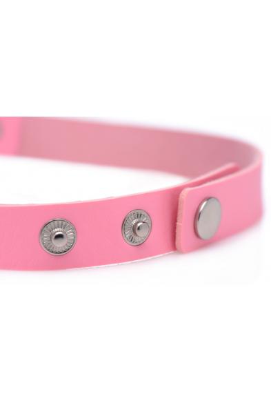 Dark Heart Chrome Heart Choker - Pink