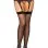 Spandex Sheer Backseam Stockings - One Size - Black/red