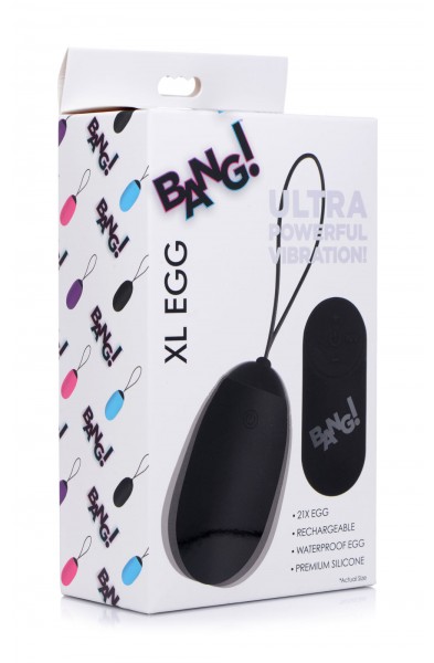 Bang XL Silicone Vibrating Egg - Black