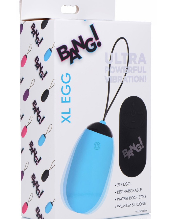 Bang XL Silicone Vibrating Egg - Blue